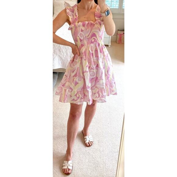 Hill House Pink and Yellow Mini Dress - Picture 5 of 15